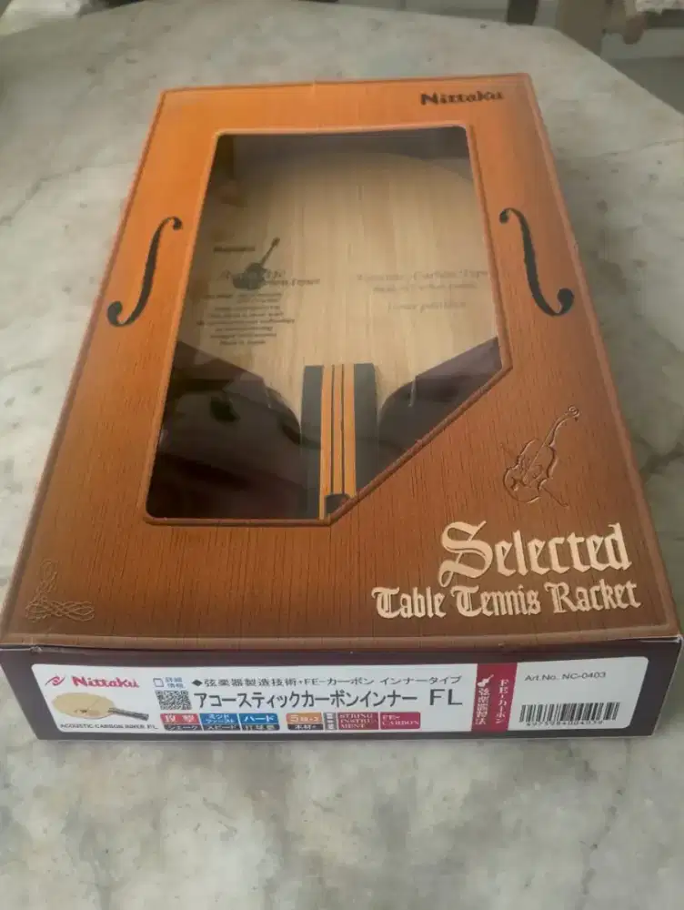 Dijual kayu bet tenis meja, merek Acoustic carbon inner,