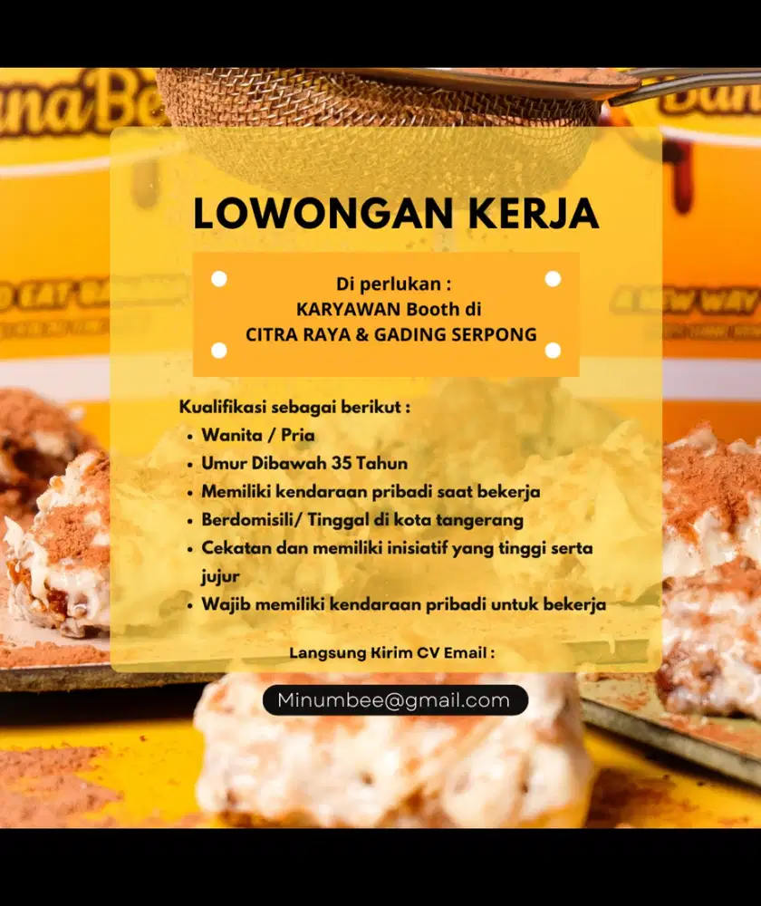 DIBUTUHKAN KARYAWAN SANGAT SEGERA !