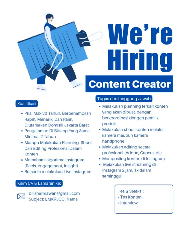 LOWONGAN KERJA CONTENT CREATOR