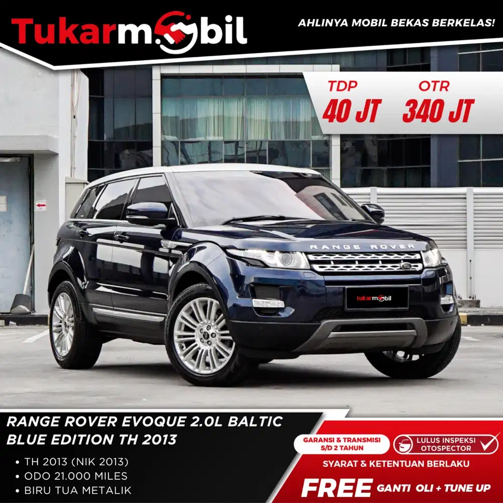 Range Rover Evoque 2.0L Baltiq Blue tahun 2013