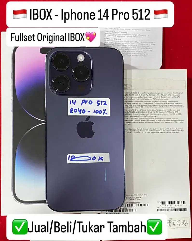 Iphone 14pro 512 Deep Purple IBOX