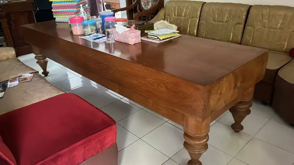 Dijual meja kayu jati tua, utuh tanpa sambungan
