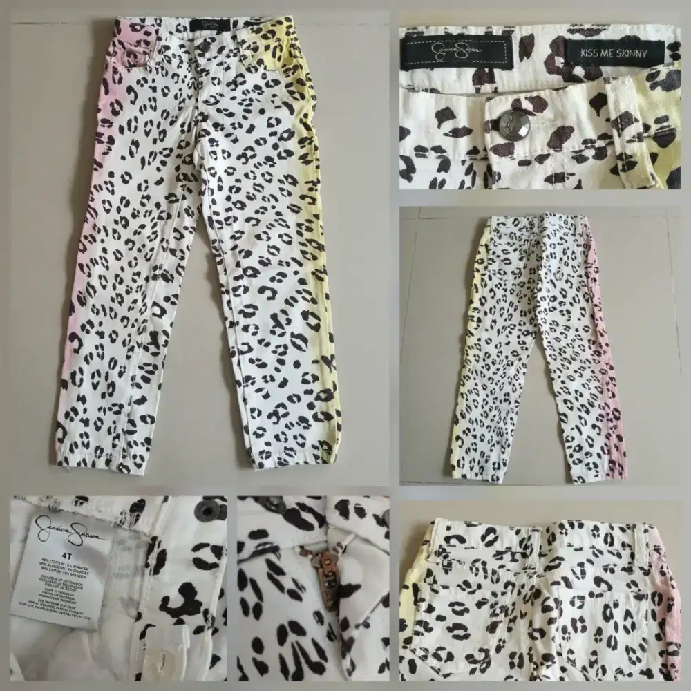 Celana panjang jeans skinny JessicaSimpson anak perempuan sz 4 usia 4t