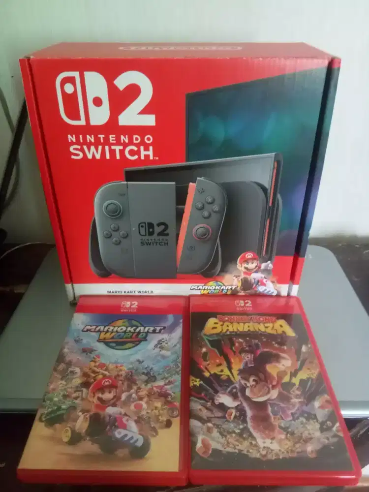 Nintendo Switch 2 Mario Kart Bundle & Game Card Donkey Kong Bananza