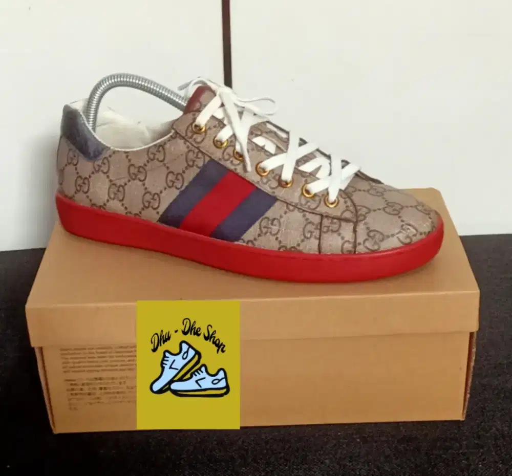 Sepatu Gucci Acce GG Supreme size 41 (prelove ) Itali, mewah