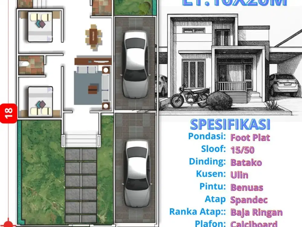 Hunian ideal untuk keluarga modern di Jl.Bukit Raya XII, Kota Palangka Raya.