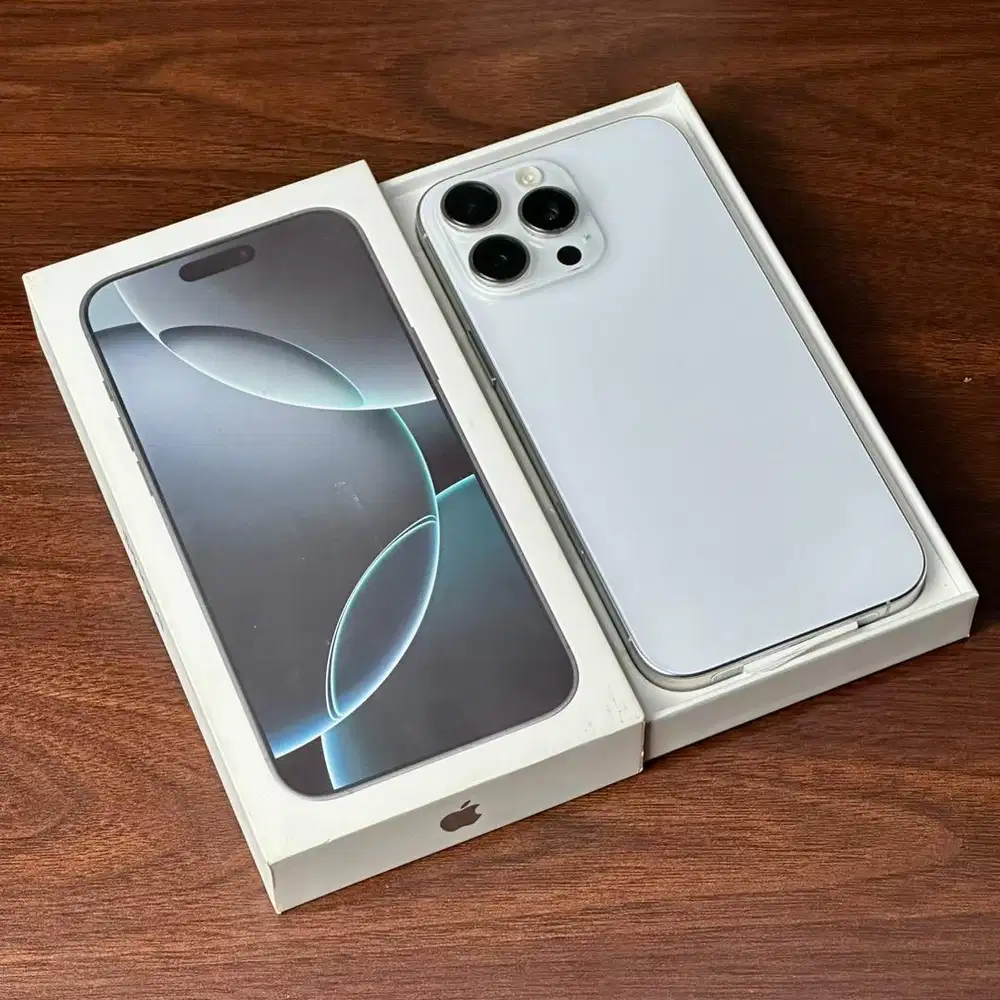 iPhone 16 PRO MAX 256GB WHITE TITANIUM GARANSI RESMI IBOX