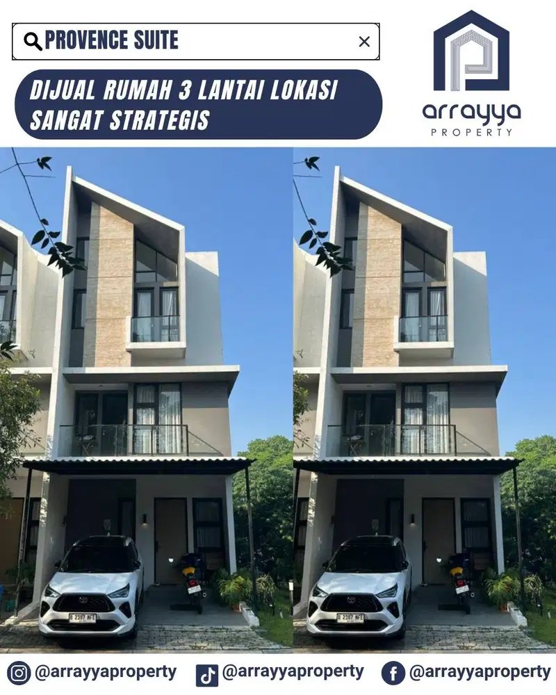RUMAH HOOK 3 LANTAI SEMI FURNISHED DI PROVENCE SUITE BSD!! LSB40