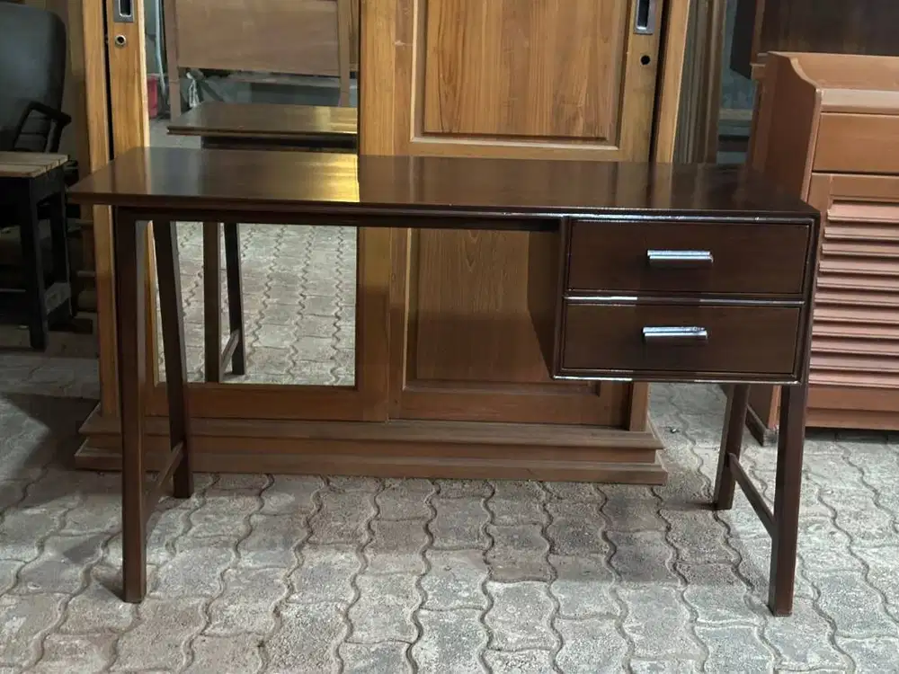 Meja Kerja / Meja Belajar Kayu Jati Tua Ready Siap Antar