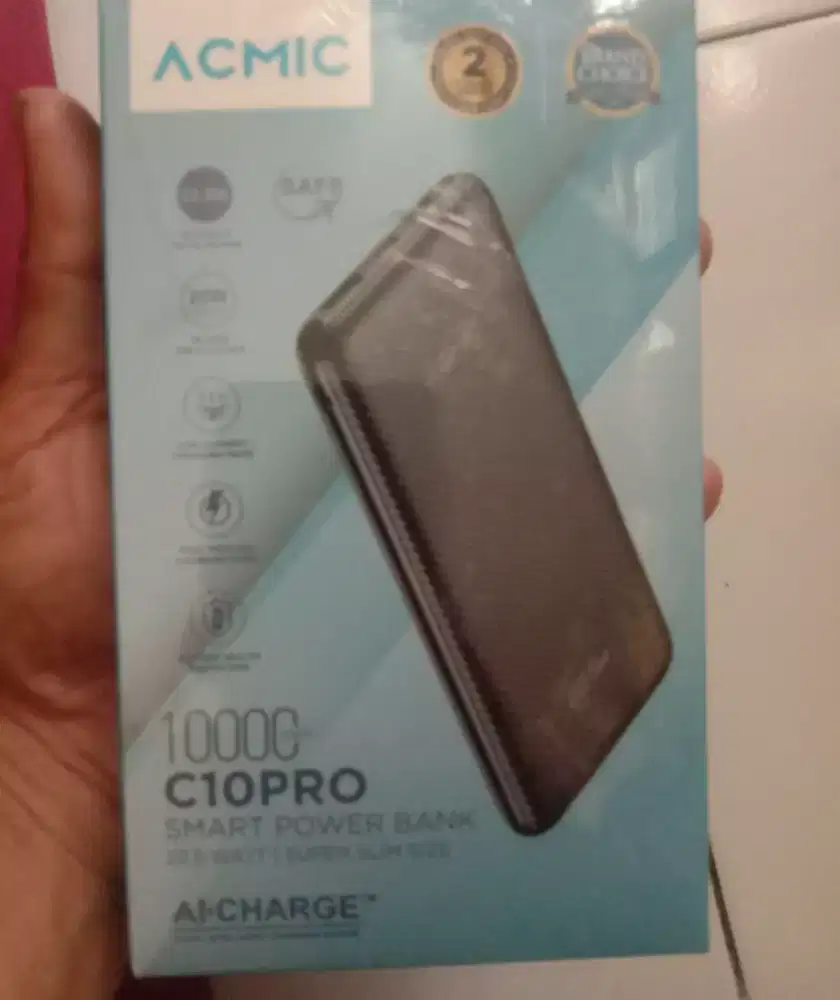 Acmic C10 Pro 10000Mah Powerbank Quick Charge 3.0 Fast Charging 22.5W.