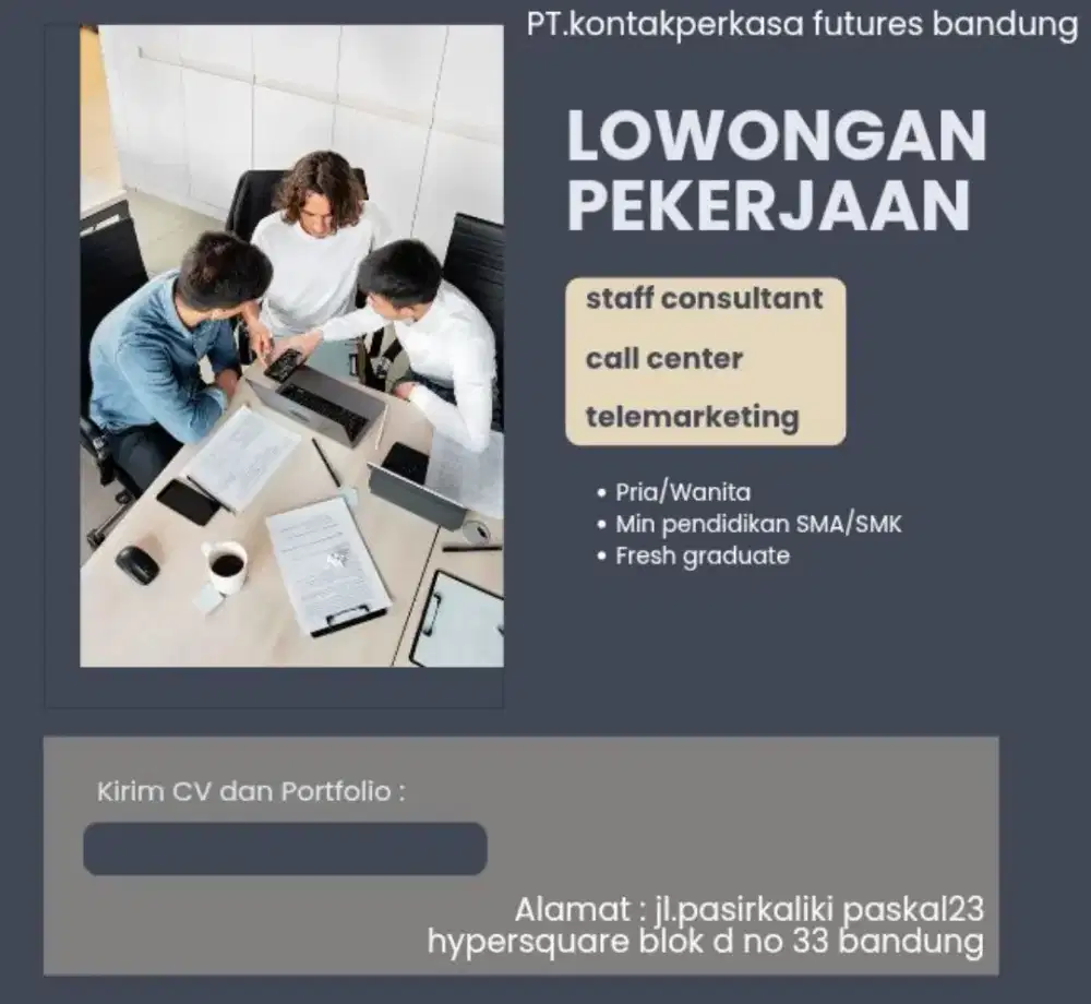 Info loker gratis bandung