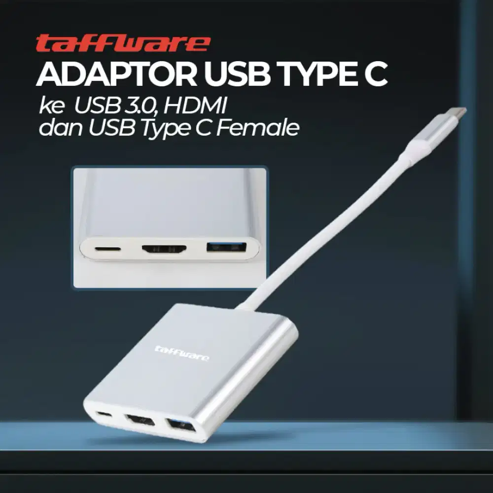 Taffware USB Type C 3.1 to USB 3.0 HDMi Type C