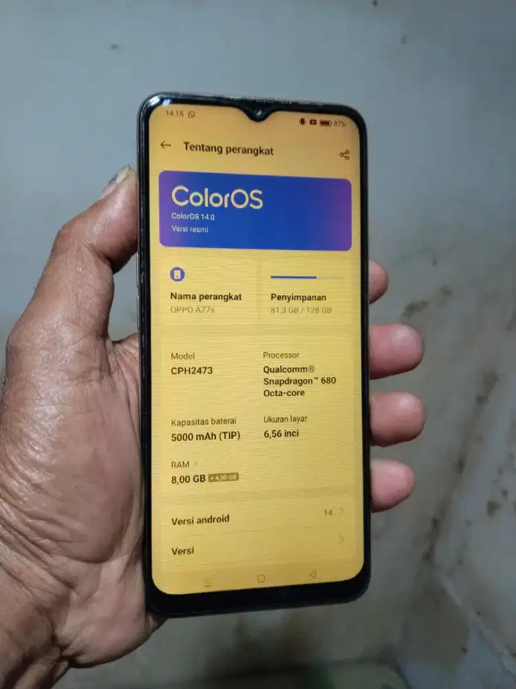 Oppo A77S 8/128 Resmi