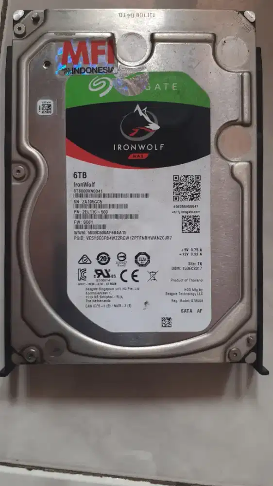 Harddisk Seagate Ironwolf 6TB Internal