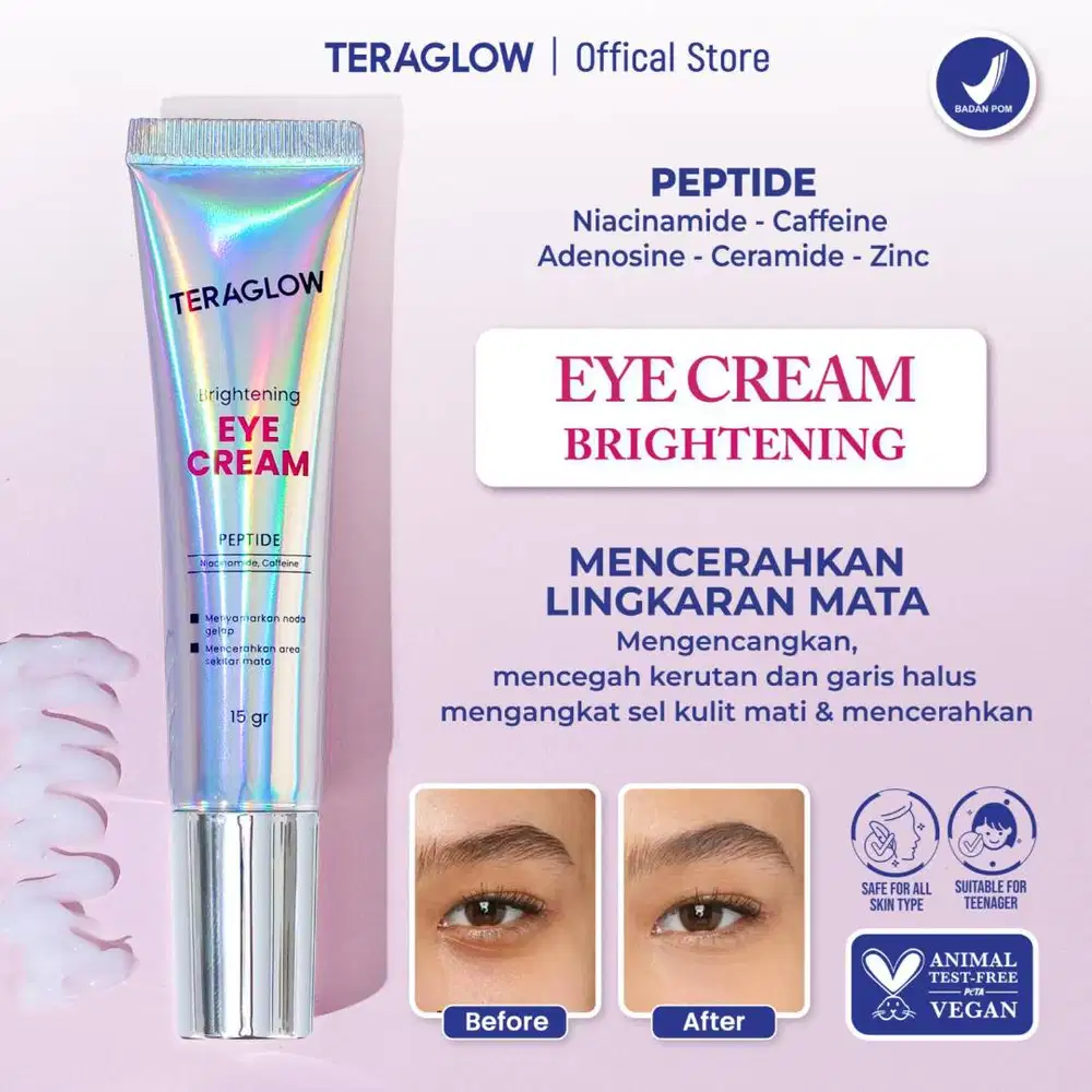 Teraglow Eye Cream Lingkaran Mata & Mata Panda Membantu Mencerahkan