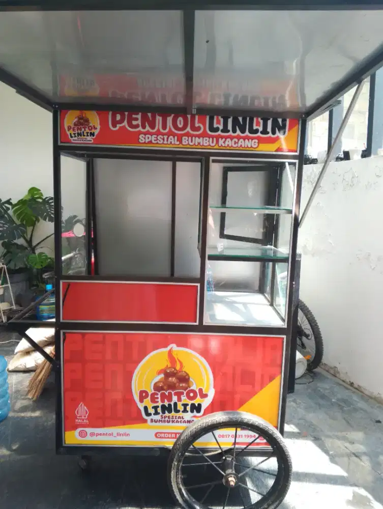 Gerobak/rombong pentol 85%