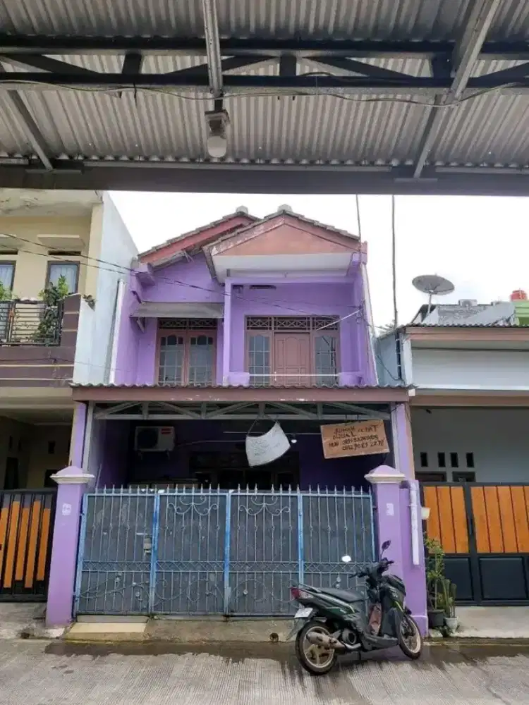 Rumah dijual cepat, 2 lantai LB 60 full, Pondok Damai, dekat Metland c