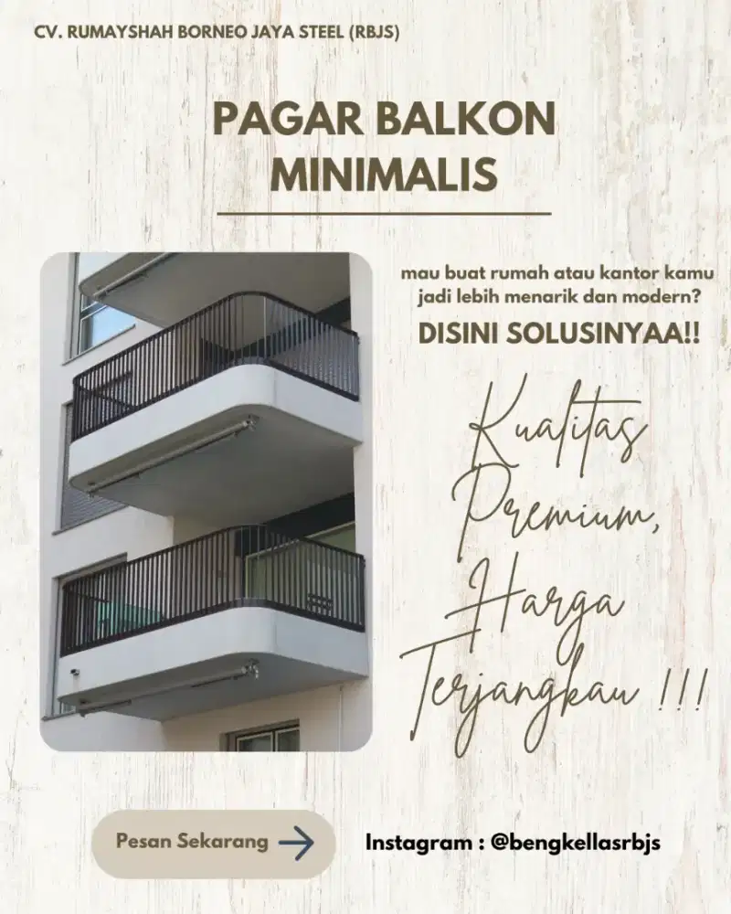 PAGAR BALKON MINIMALIS