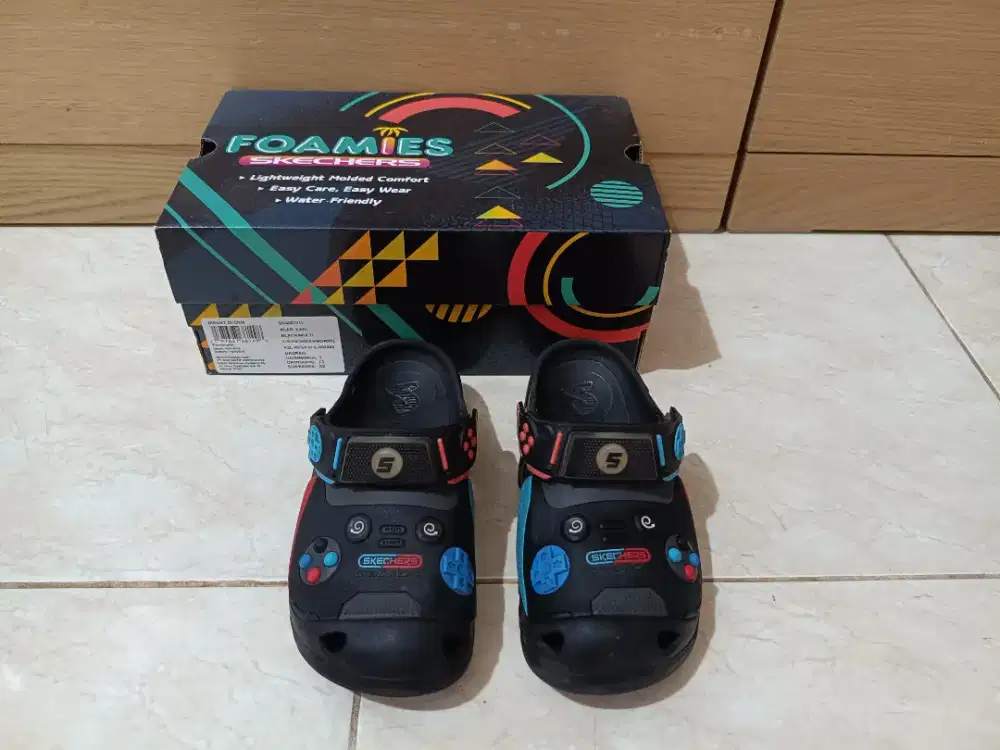 Sandal Kid Skechers Zaggle - Hydro Pointz Black Size 32 Lengkap Dus