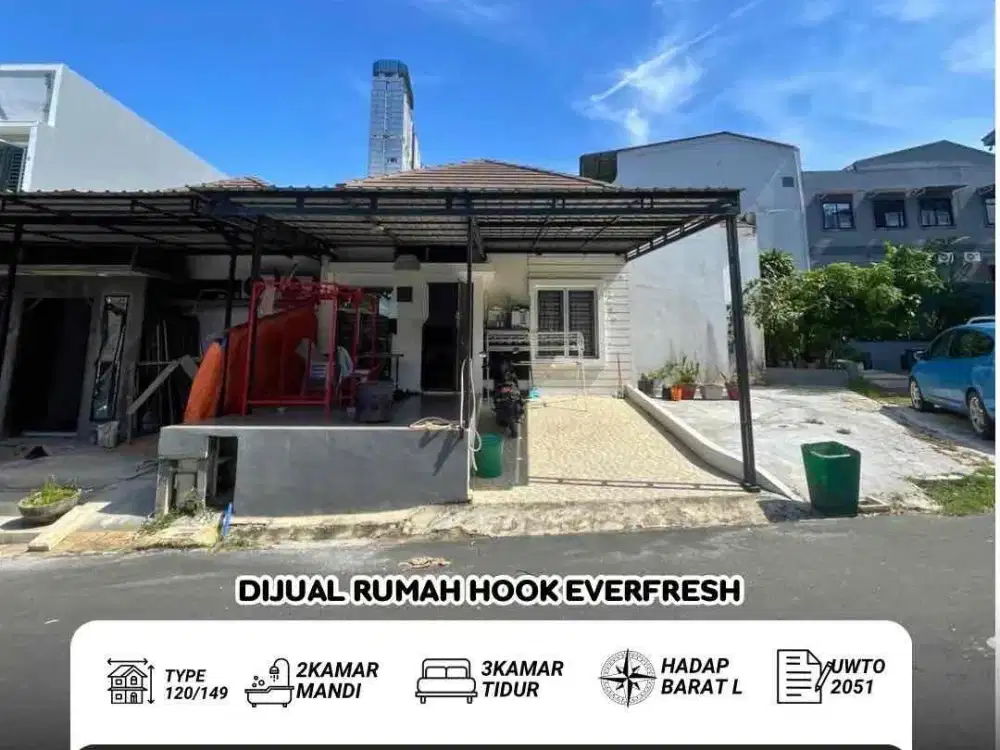 Dijual Rumah Hook Everfresh Mitraraya Batam Center
