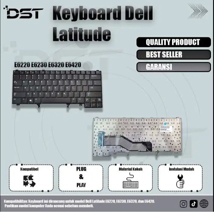 KEYBOARD DELL E6220/E6230/E6420/E6430