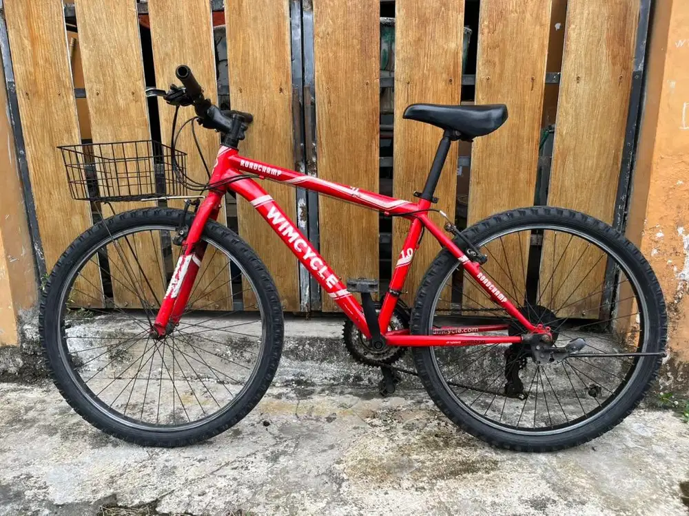 Sepeda Gunung MTB Commuter Wim Cycle Road Champ Merah UK 26 Normal