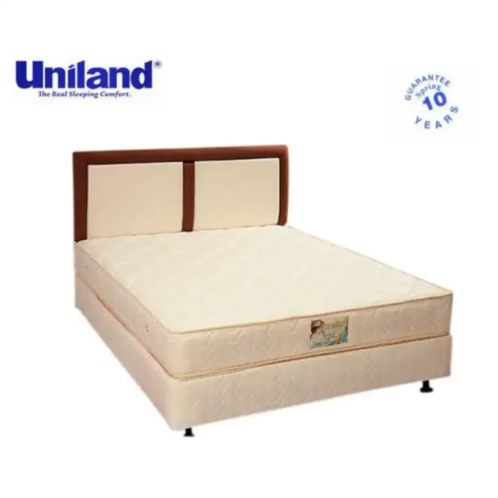 Kasur Uniland Springber  Size 160 x 200 Bed Chrysant Cream