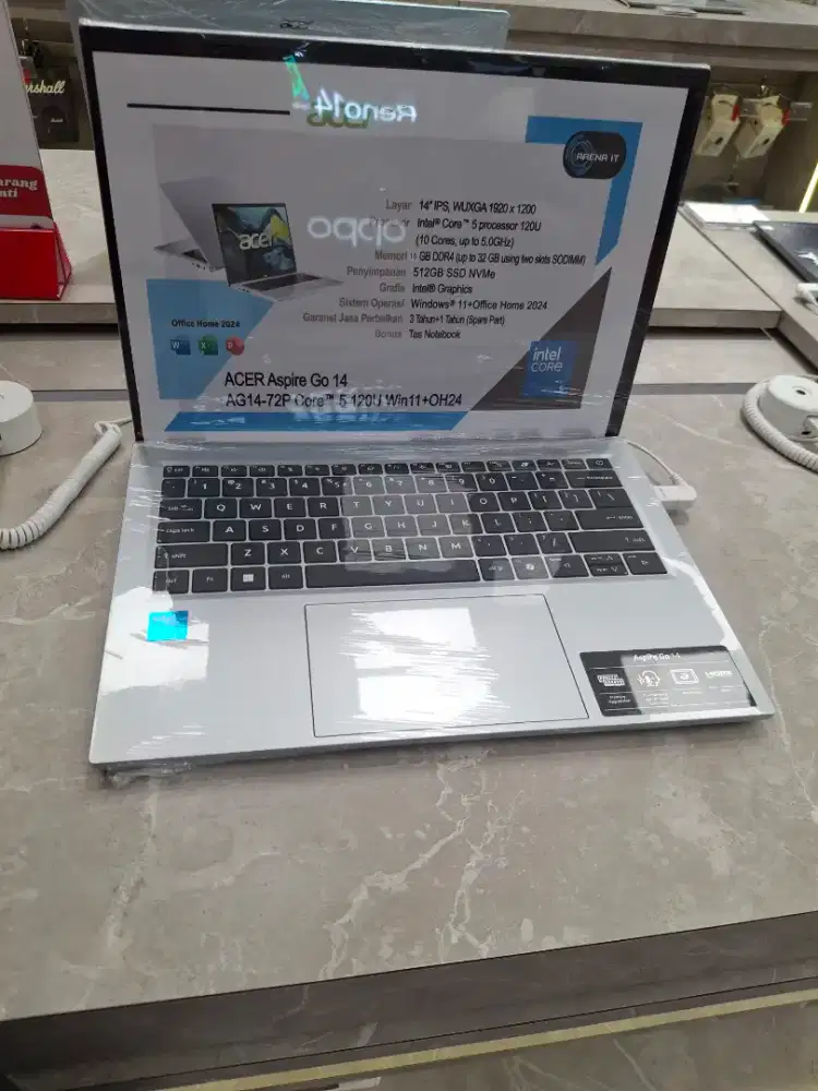 Laptop acer aspire Go 14 intel cori5 bisa cicilan bebas 2kali angsuran