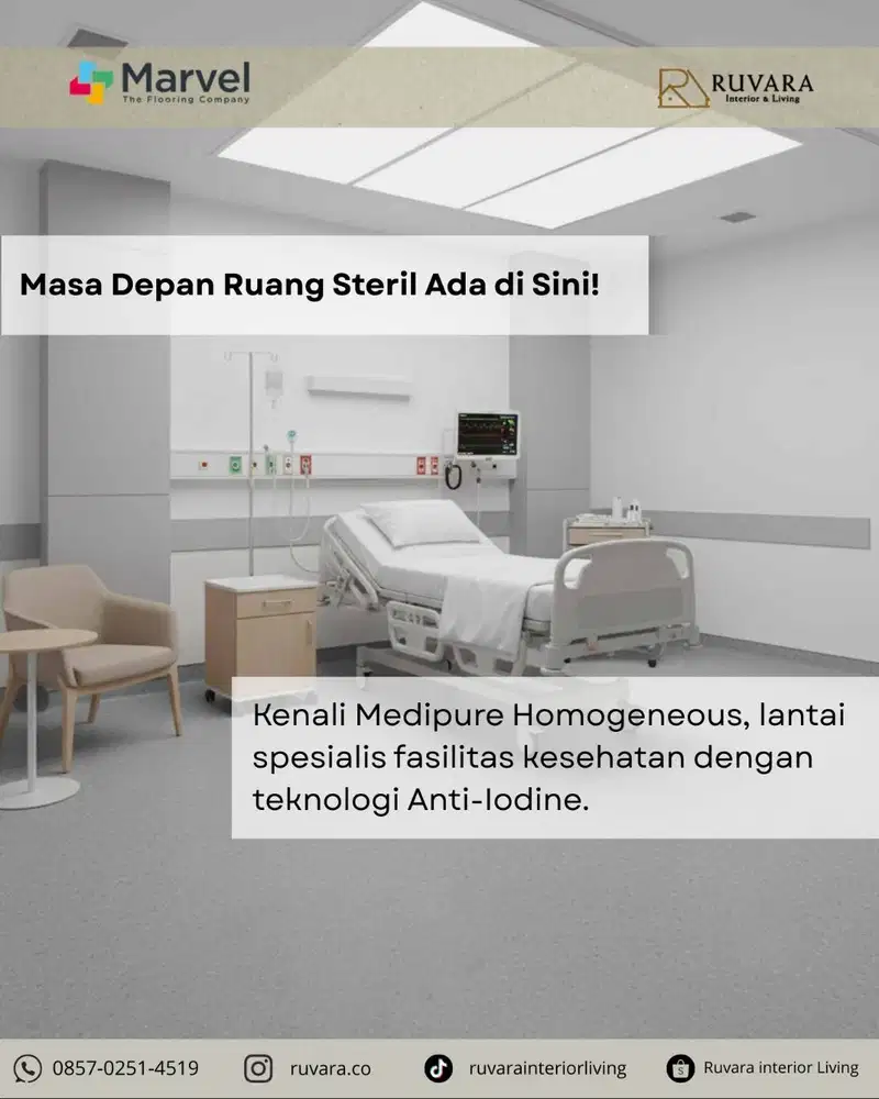 Marvel Medipure Homogeneous Vinyl Flooring 2 mm – Lantai Rumah Sakit