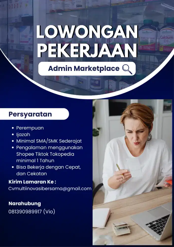 Admin Shopee Tiktok Tokopedia