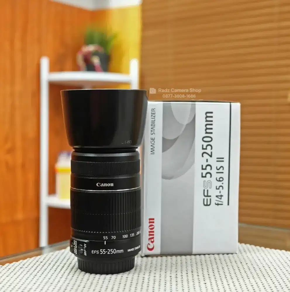 Canon EF-S 55-250mm f/4-5.6 IS II Telezoom Mantap Kondisi Mulus