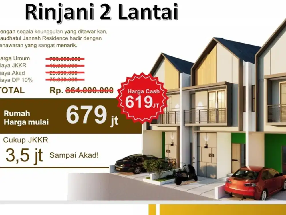 Beli rumah dapat Umroh di Cluster Rinjani di Raudhatul Jannah Residence