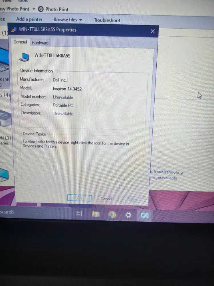 Laptol Dell Inspiron 14-3452 ram 8gb HD 256gb bisa tt sama hp