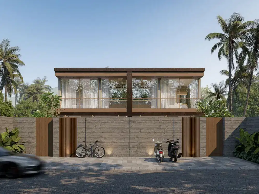 Villa 2 Kamar Tidur Tepi Pantai dengan Pemandangan Laut dari Lantai Atas di Cemagi (B-CE05)