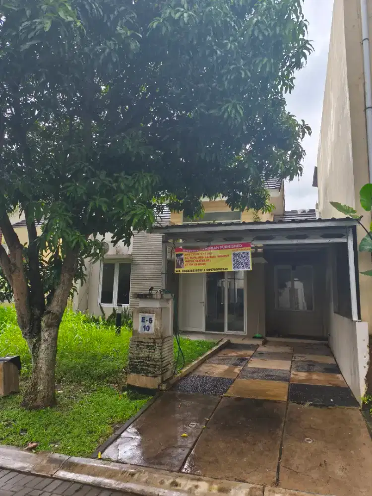 Disewakan rumah semi furnish BSB city dpn danau dkt uptown mall