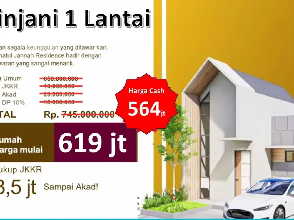 Beli rumah 1 lantai dapat UMROH