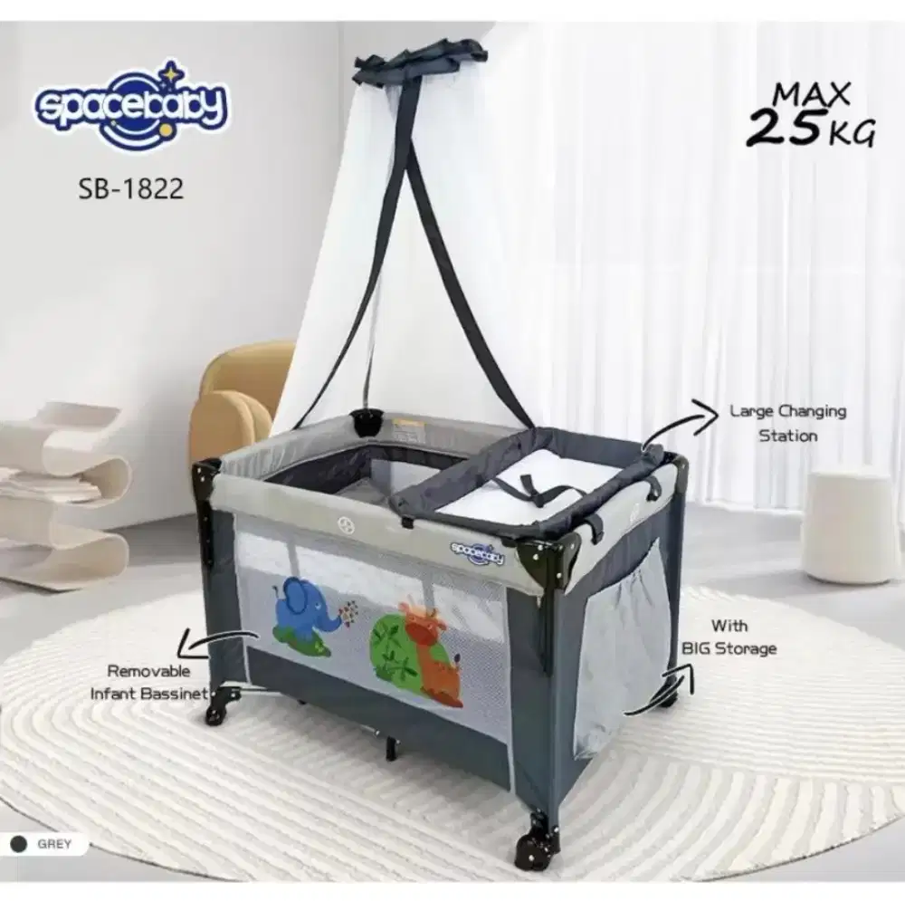 Space Baby SB-1822 Tempat Box Ranjang Bayi Lipat