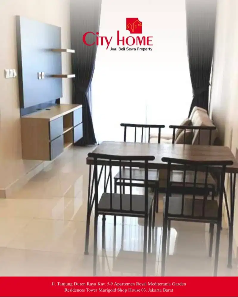 Disewakan Cepat Apartemen 3BR Tares Furnished Bagus, Siap Huni