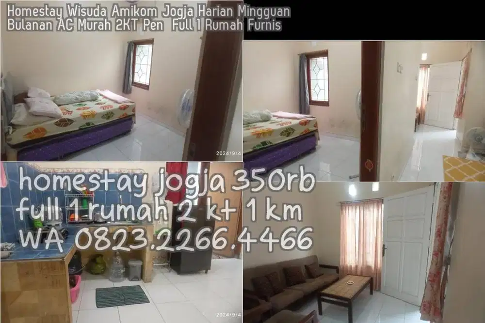 Homestay Wisuda Amikom Jogja Harian Mingguan Bulanan AC Murah 2KT Pen