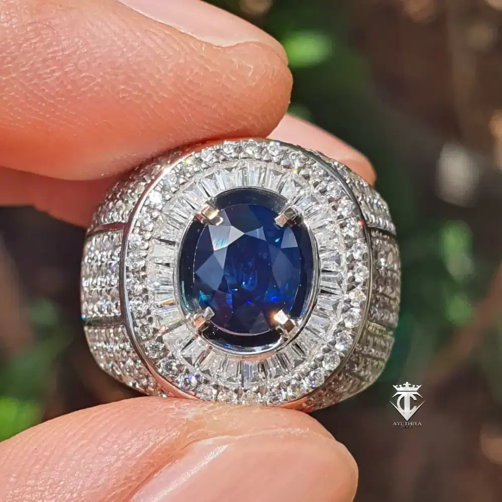 Batu Natural Top Quality Fancy Sapphire No Heat 2.04 Ct GRI Memo