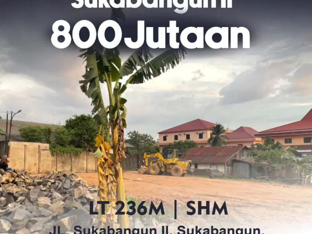 Tanah Strategis Sukabangun II | LT 236 m² | Belakang Kampus STIHPADA | 800 Jutaan