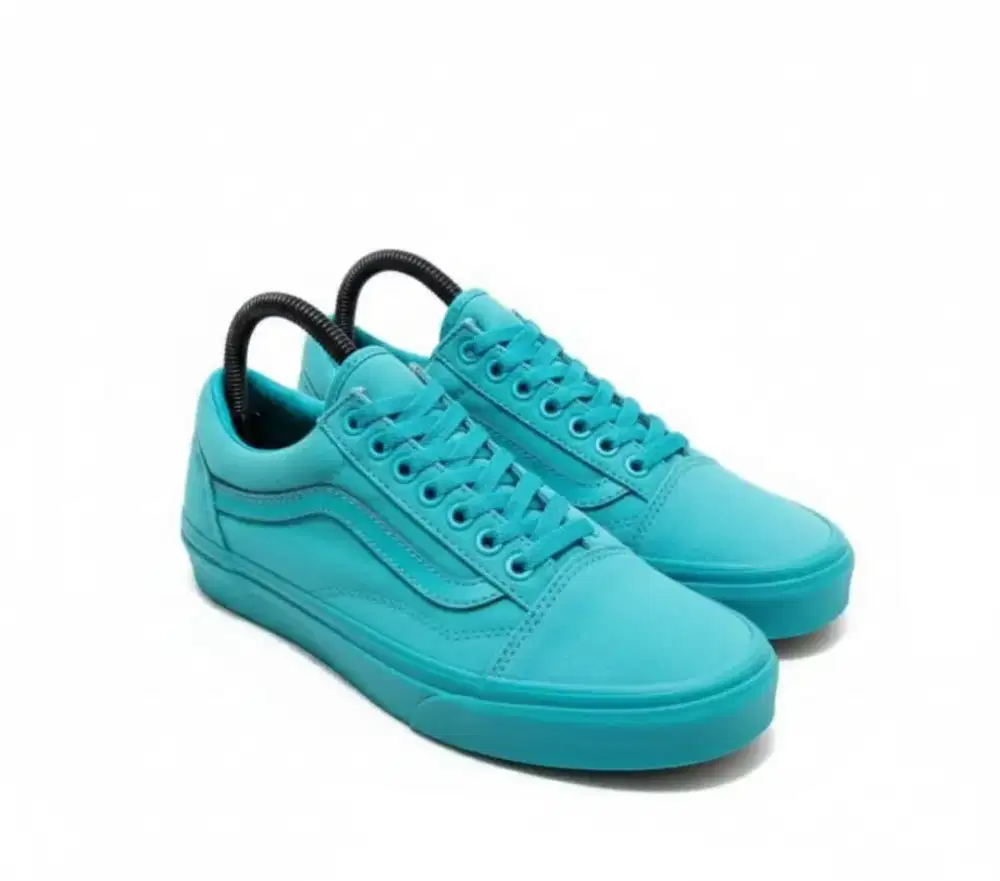 Sepatu Vans Old Skool Mono Bright Aqua Original Size 39