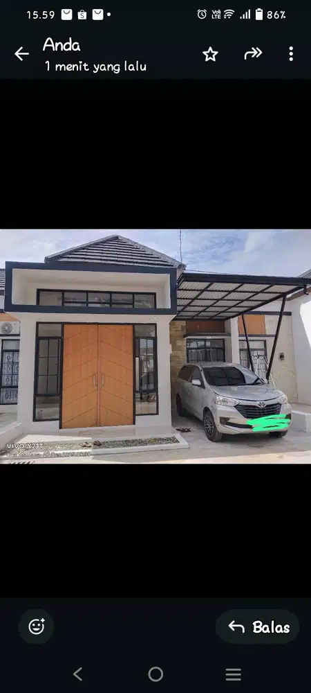 Dikontrakan 1 unit rumah cluster