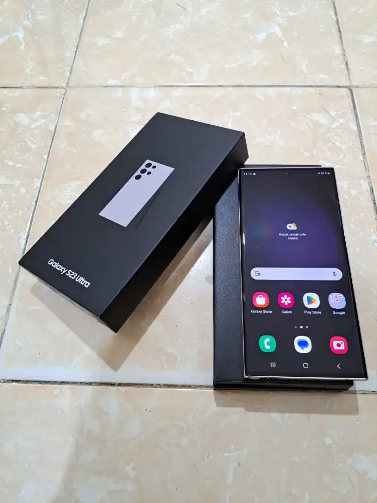 Samsung s23 ultra 5G 12/52 ex resmi lavender mulus fullset ori