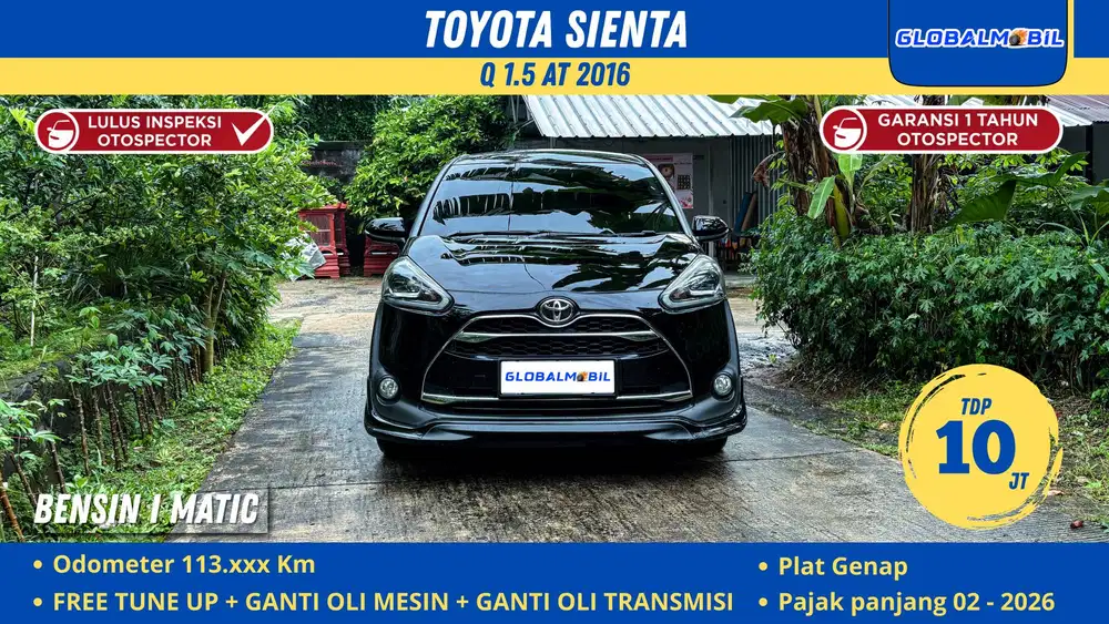 DP 10 JT‼️ Sienta Q 2016 AT/MATIC , Pintu Geser