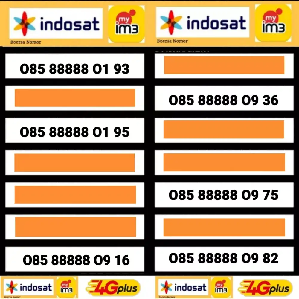 Kartu Indosat Cantik / Nomor Cantik Indosat (Tidak Bisa Cod)