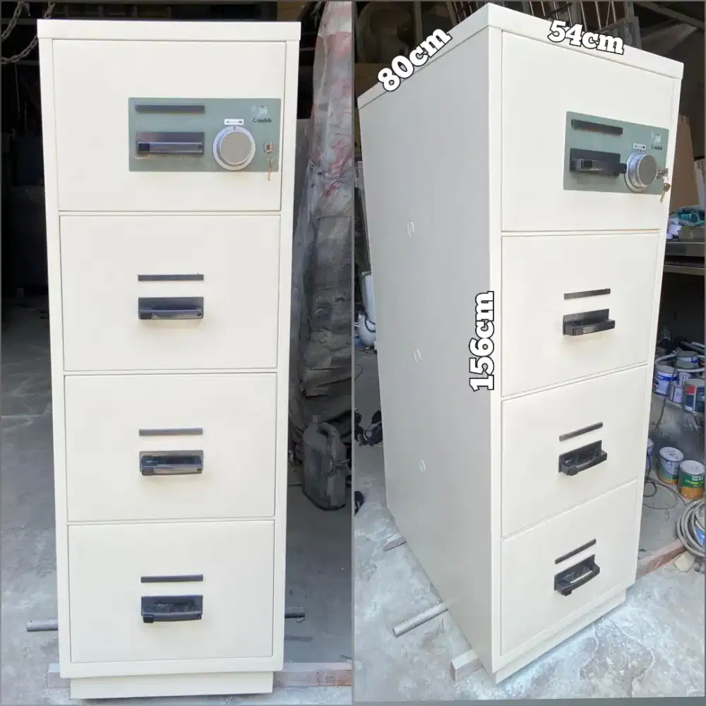 Fireproof Chubb 4 Laci  (Model Lama) Tahan Api