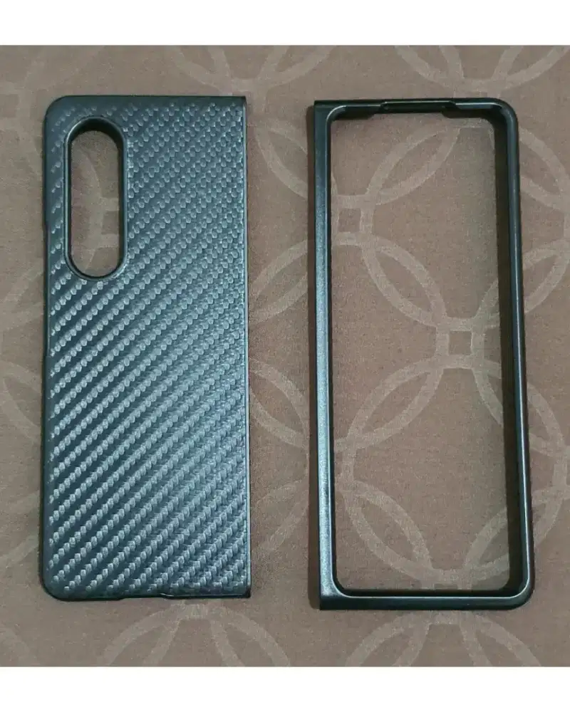 Case samsung z fold 3 black carbon texture