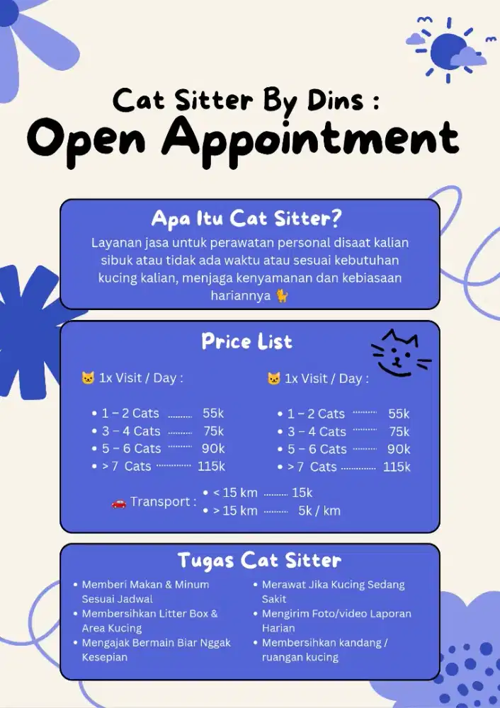 CAT SITTER  BY DINS