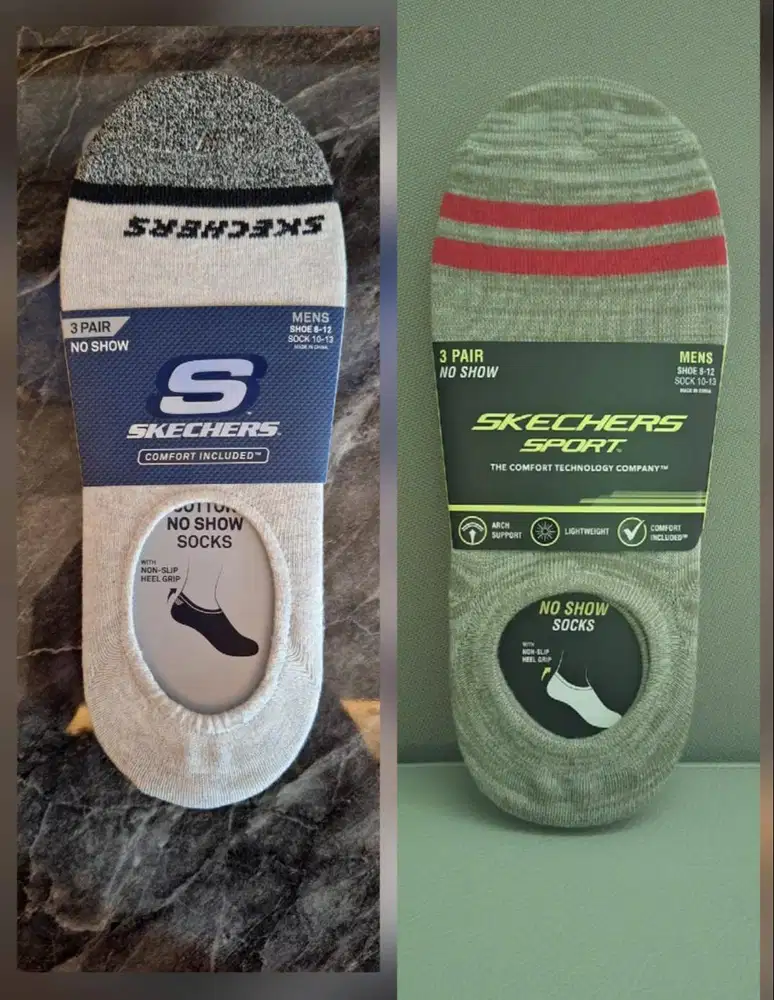 kaos kaki Skechers - No Show Men (3 pairs) Original